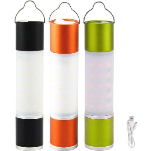 6 Lights Modes Mini USB Rechargeable LED Flashlight Hanging lamp lighting Used for Outdoor camping Tent, hiking, adventure