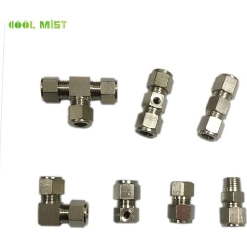 H147 Non-Slip Lock Fitting Tee Connector Elbow Joiner Plug Brass Material Quick Connect to 3/8'' hose for Garden Misting Systems