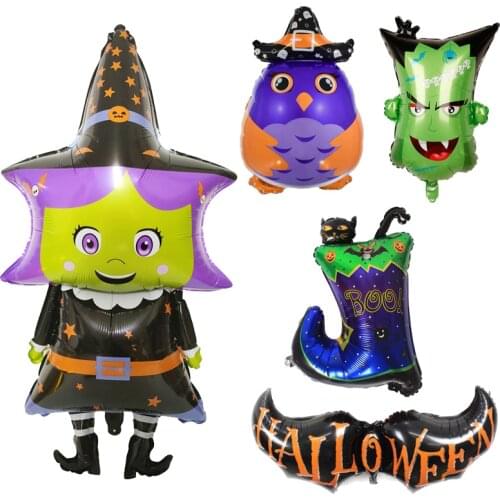 Halloween decoration balloon witch zombie aluminum film balloon easter mall festive atmosphere layout modeling balloon