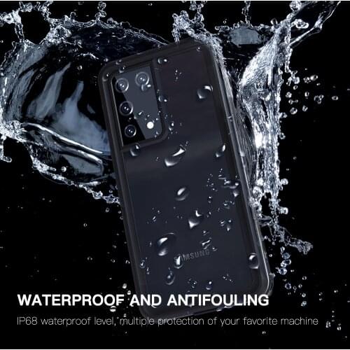 IP68 Waterproof Phone Case for Samsung Galaxy S21 Ultra S21 Plus 5G Heavy Duty Full Protection Shockproof Case Waterproof Cover
