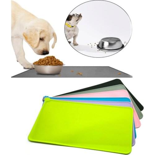 Waterproof Mat for Pet Dog Cats Bowls Silicone Pet Food Pad Drinking Feeding Place Mats Dog Beds Easy Cleaning
