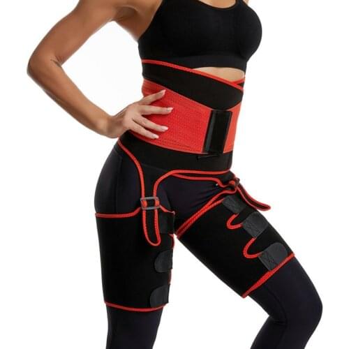 Women Corset Three-in-one sweat sports abdomen Shapewear Workout Fitness Belt adjustable Thigh trimmer forming Workout Fitness