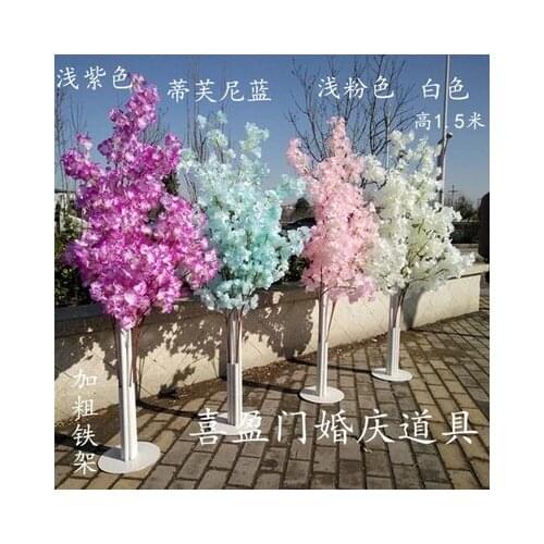1.5M tall Artificial Cherry Blossom Tree metal Road Leads For Wedding decoration Mall Opened Props