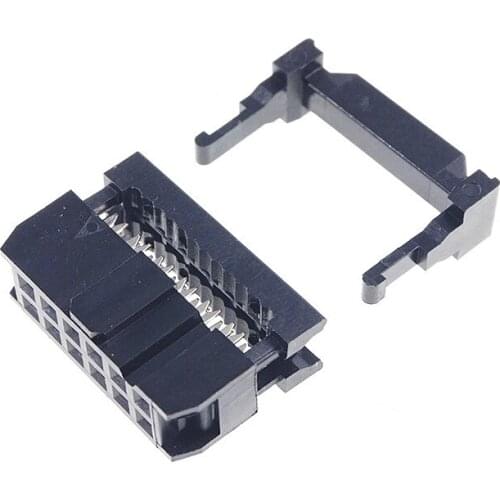 10 Pcs 0.100" 2.54mm 12 Pin dual Row IDC Connector 2 rows 12 position Rectangular Female Socket Receptacle Ribbon Cable FC-12