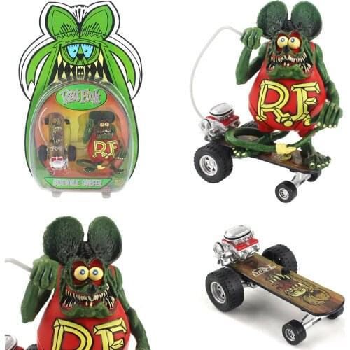 13cm Sidewalk Surfer Skateboard Rat Fink Ed Big Daddy Roth Action Figure Collectible Model Toy