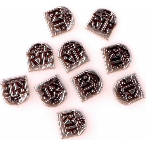 20Pcs/lot F333 Alloy RIP Skull Floating Charms Making Fit Halloween Gift Glass Locket Jewelry Accessories