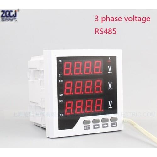 CJ-3AV33-T 0-450V AC range 3 phase digital voltage meter with RS485 communication function Modbus-RTU protocol