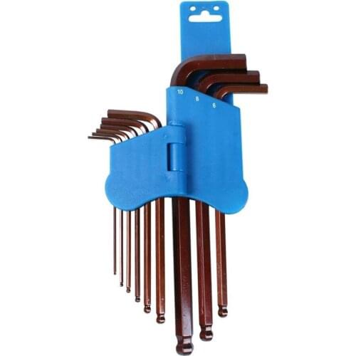 8PK-028 9Pcs Ball-Point Hex Key Set 1.5,2,2.5,3,4,5,6,8,10mm Wrench Set