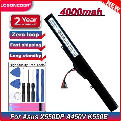 4000mAh Laptop Battery A41-X550E F450E R752MA K550E Laptop Battery for ASUS X450 X450E X450J X450JF X751M X751MA X751L X750JA