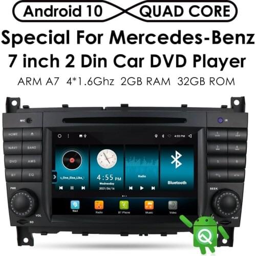 Android Car Auto Radio Carplay GPS DVD Player For Mercedes Benz W203 2004 - 2007 W209 2005 - 2011 CLC W203 RDS Stereo Multimedia