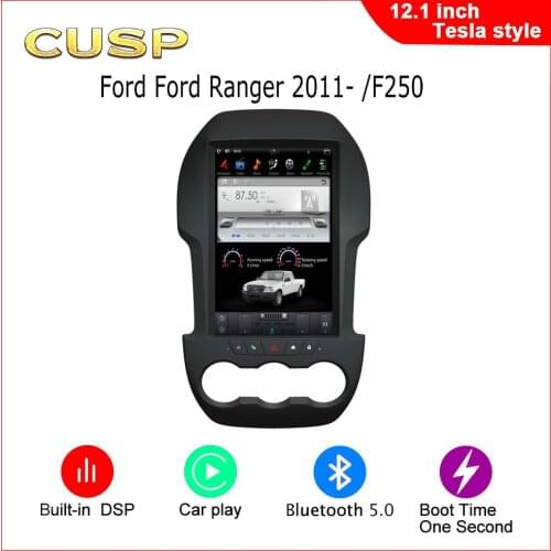 CUSP DSP Carplay vertical Tesla screen Android 9.0 Car Multmedia Player for Ford Ranger F250 2011-GPS Radio Auto Stereo headunit