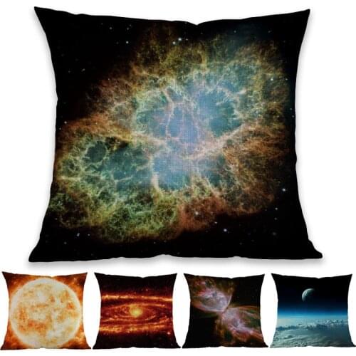Beautiful Space View Nebula Clouds Milky Way Earth Sun Throw Pillow Case Home Astronomers Sofa Room Decorative Cushion Cover