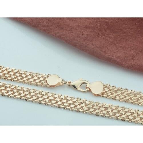 10mm 12mm Big Chains Women Mens 585 Rose Gold Color Long Carve Necklace