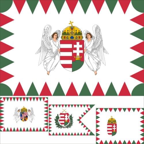Hungarian Head State Standards Flag 3X5FT 90X150CM 100D Polyester President Hungary 1990s-2012 Banner