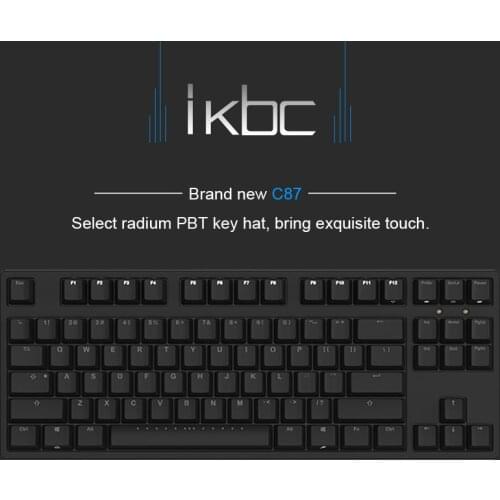 IkBC-C87 Game Machine Keyboard Cherry Black Axis PBT Keycap Cherry Mx Silver Switch Brown Speed Non-backlit Gaming Keyboard