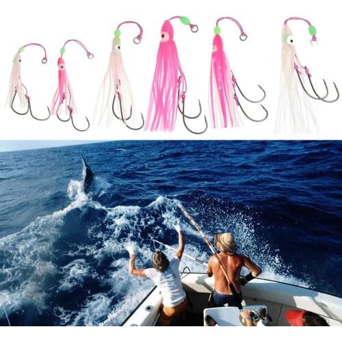 2Pcs New Octopus Lure Squid Jig Fishing Soft Lures Big Squid Bionic Bait Skirt Soft Baits with Hooks Fishing Tools 6cm/10cm/12cm