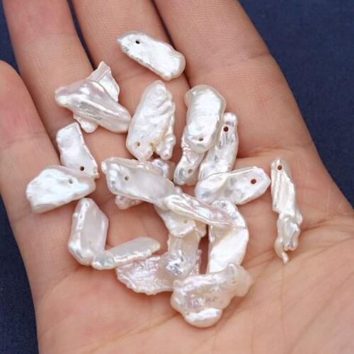 4PC Natural Freshwater Pearl Pendant Irregular Loose Isolation Beads For DIY Jewelry Making Charms Necklace Earring Accessories