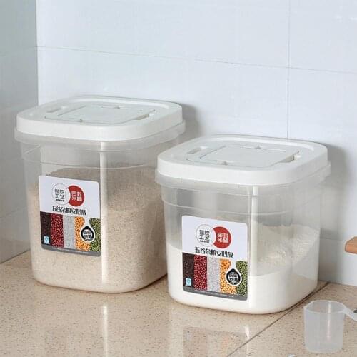 10/12.5Kg Rice Storage Box Sealed Moisture-Proof Large Capacity Grain Flour Container Kitchen Rice Storage Box Flip Cover