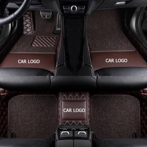 Custom Car Floor Mats For Citroen c4 c5 c2 c3 c6 drain C-Quatre/Triomphe Elysee Picasso car styling Double foot mats
