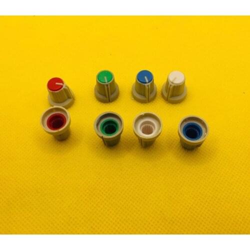 80pcs Flower shaft Potentiometer knob cap / switch adjustment 6mm 1/4" Shaft Hole Round Shaft WH148 knobs caps Sound volume knob