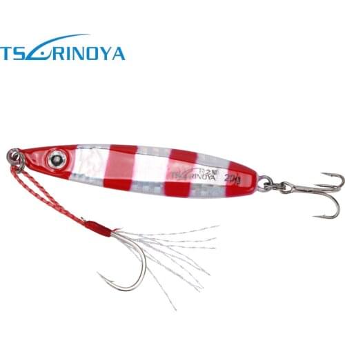 Tsurinoya Metal Slow Pitch Jigging Lure Laser Line Design 20g/30g Small Slow Spoon Jig Bait