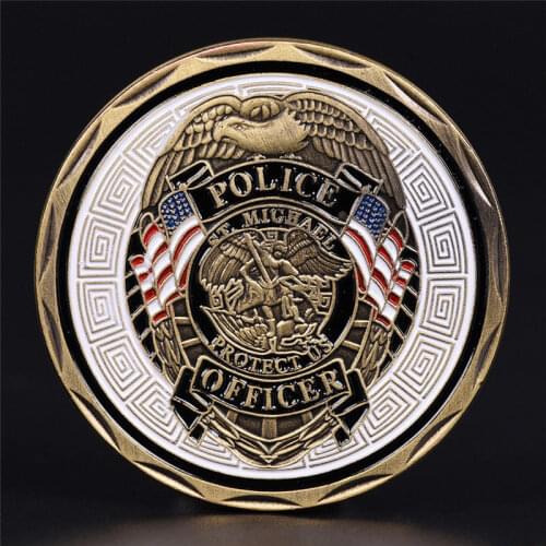 2018 New 1pc Police Officer ST Michael Patron Saint of Law Enforcement Challenge Coin United State Coin