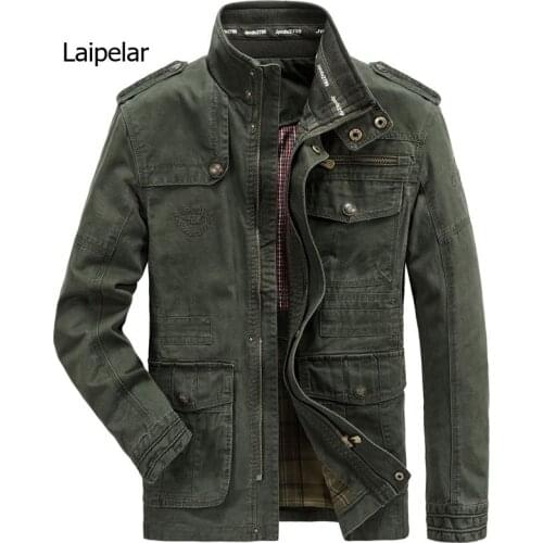 Plus Size 7XL 8XL Military Jacket Men Spring Autumn Cotton Outdoor Multi-pocket Mens Jackets Casual Coat Male Chaqueta Hombre