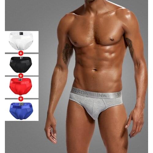 PINKY SENSON mens brief modal mens underwear U convex Underwear solid color mens low waist underwear triangle