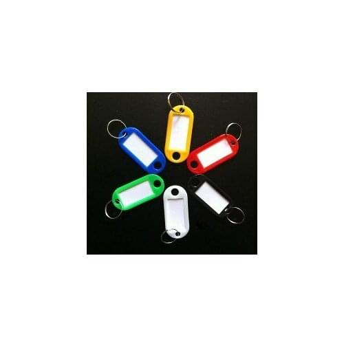 Lot of 400 Plastic Key ID Labels Tags with Key Ring Split Rings FREE SHIPPING