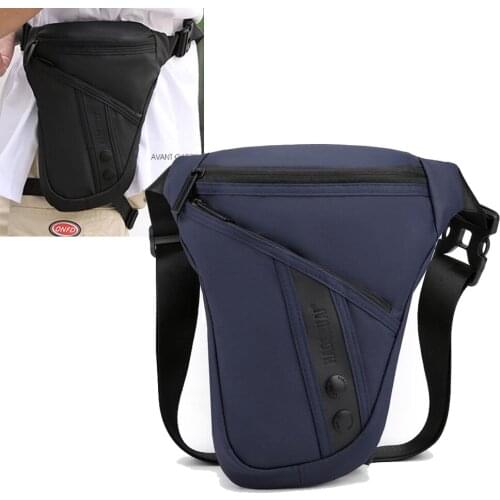 Nylon Men Waist Fanny Pack Belt Thigh Bags Waterproof Casual Shoulder Male Motorcycle Rider Hip Bum Drop Leg Bag