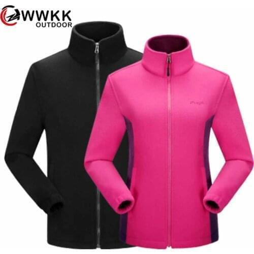 Outdoor New Male&Female Jacket Couple Hiking Jackets Warm Trekking Skiing Mens Fleece Ski Sports Winter Women Zipper Slim Coats