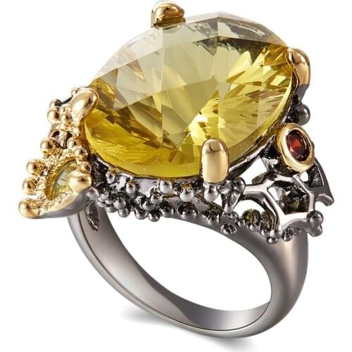 New Big Rings For Women Setting with Cubic Zirconia Lead Free Gold color stone Fashion rings Free Shipping