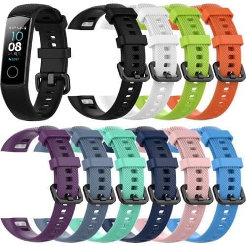 OOTDTY 10 Colors Silicone Wrist Strap Watch Band For Huawei Honor Band 4 Standard Version Smart Watch