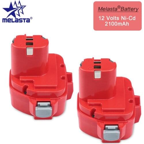 MELASTA 2pcs 12v Ni-Cd 2.1Ah Replacement Battery for Makita 1220 PA12 1222 1233S 1233SA 1233SB 1235 1235A 1235B 192598-2