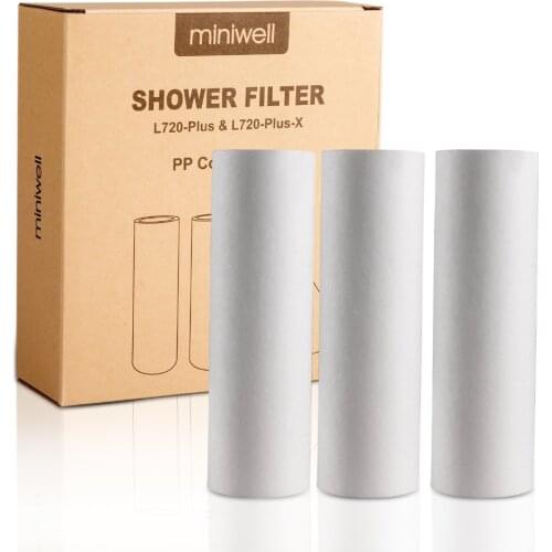 Miniwell PP Cotton Filter Replacement 3 Pc in 1 Pack for Shower Filter L720-Plus