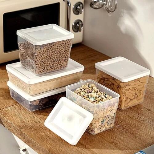 Refrigerator special fresh-keeping box transparent with lid kitchen food fruit and vegetable box household whole grains airtight