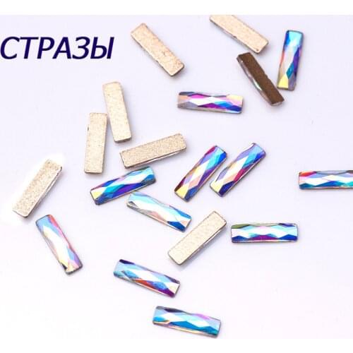 New Style Strip Nail Rhinestone 2.5x9mm Flatback Crystal stones 20pcs DIY Decorations Manicure Diamond For Nail Rhinestone