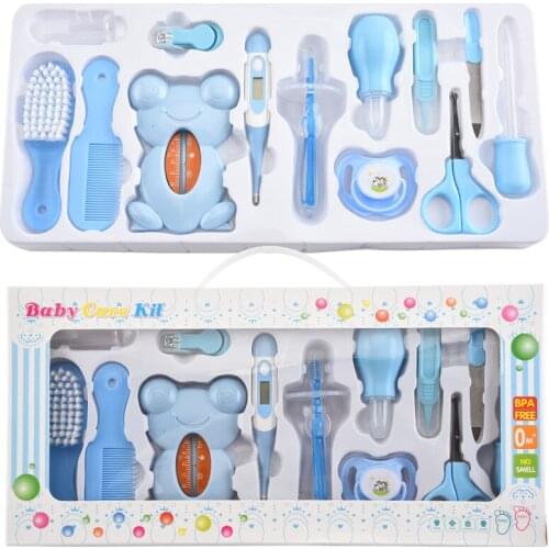 13Pcs/Set Baby Nail Trimmer Healthcare Kit Health Care Kit Portable Newborn Baby Grooming Kit Nail Clipper Safety Care Set