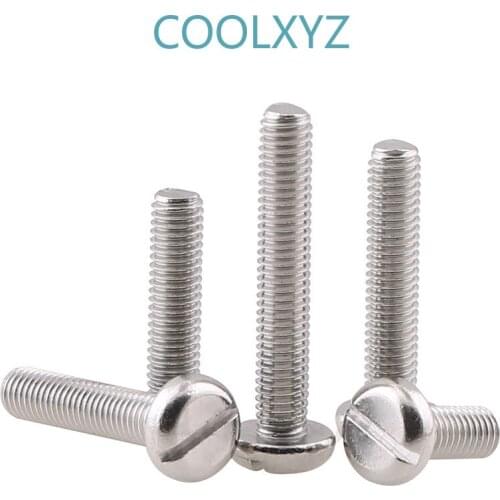 M3 M4 M5 GB67 stainless steel 304 one-word plate screw open slot one-word round head screw 25Pcs