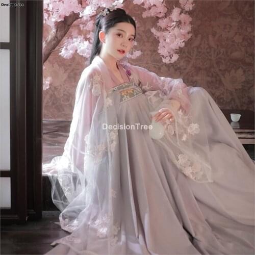 2021 women chinese hanfu coat traditional folk dance costume oriental fairy performance hanfu cloak performance clothing