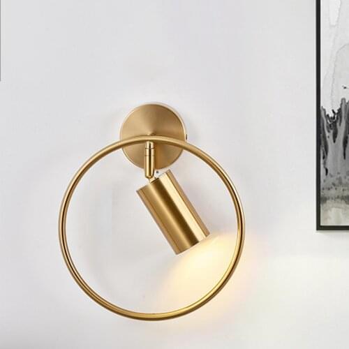 1Pc Luxury Round E27 Wall Lamps Adjustable Home Bedroom Living Room Bedside Home Decor Lighting Fixture(without Bulb)