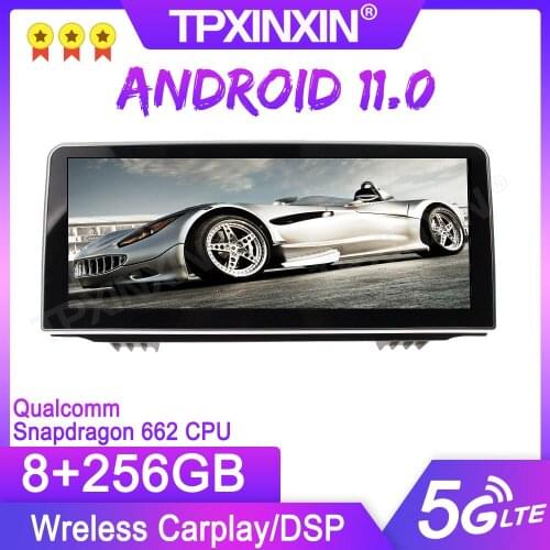 12.3 inch Android 11 Wireless Carplay 8+256G For BMW X5 E70 X6 E71 2014- 2019 Audio Radio Receiver Recorder GPS Video Head Unit