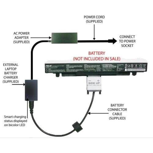 2019 3023 External Laptop Battery Charger for ASUS X550 P550CC P550LA P550LC Series A41-X550 A41-X550A（excluded the battery)