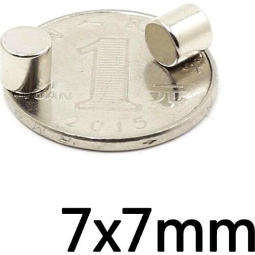 5/10/20pcs 7*7mm Neodymium magnet disc 7x7mm N35 NdFeB Dia 7x7 Strong Small Magnetic Magnets For Craft 7 mm x 7 mm