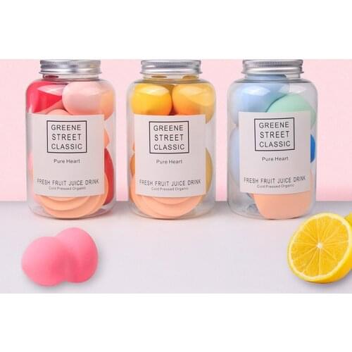 Cute 10pcs Color Cosmetic Puff Powder Puff Womens Makeup Foundation Beauty to Make Up Tools Accessories Juice Cup Random Color