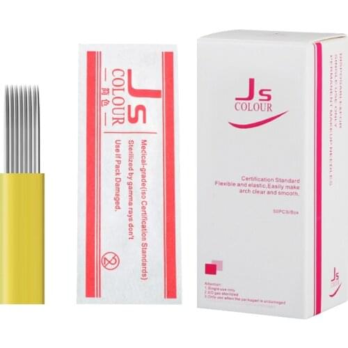 Free Shipping15Pin Double Tattoo Needles Blade For Permanent Eyebrow Manual Munsu Beauty Makeup 50pc/Lot Needles For Manual Pen