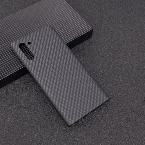 Real Carbon Fiber Lens Protection Phone Case for Samsung Galaxy Note 10 Carbon Fiber Hard Cover Cases