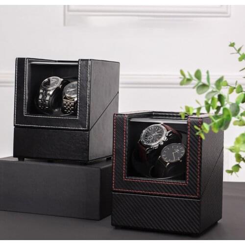 New PU Watch Shaker Winder Holder Display for Automatic Mechanical Watches Watch box Double Watches Storing Box USB Charging