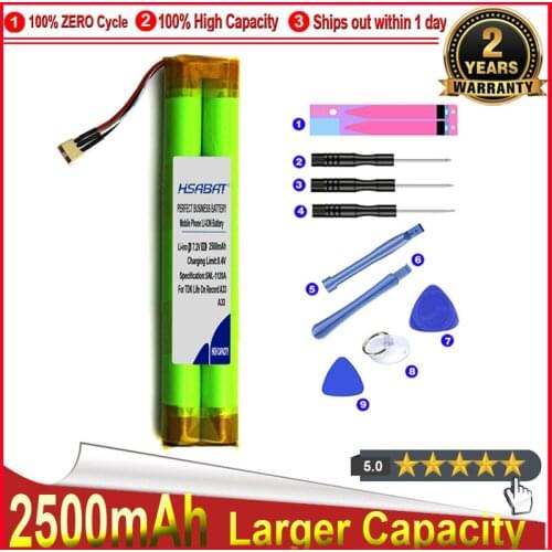 HSABAT 0 Cycle 2500mAh Battery for TDK Life On Record A33 High Quality Replacement Accumulator
