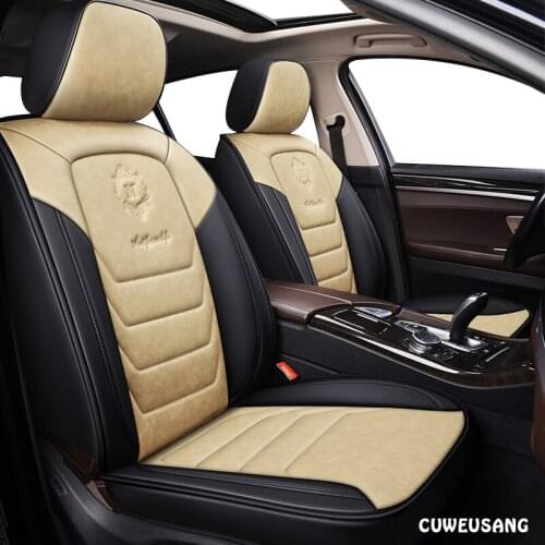 CUWEUSANG leather car seat cover For lada 2114 granta xray vesta sw cross kalina kalina accessories covers for vehicle seats
